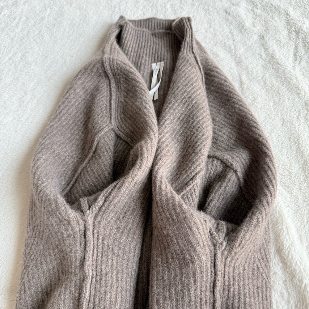 Anthropologie Cashmere Gray Mockneck Long Sleeve Sweater S - Picture 9 of 11